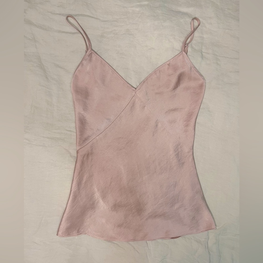 Elegant Pink Satin Cami Top